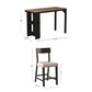 Hillsdale Furniture Knolle Park 3 Piece Wood Counter Height Dining Set, Black with Oak Wire Brush Finished Top