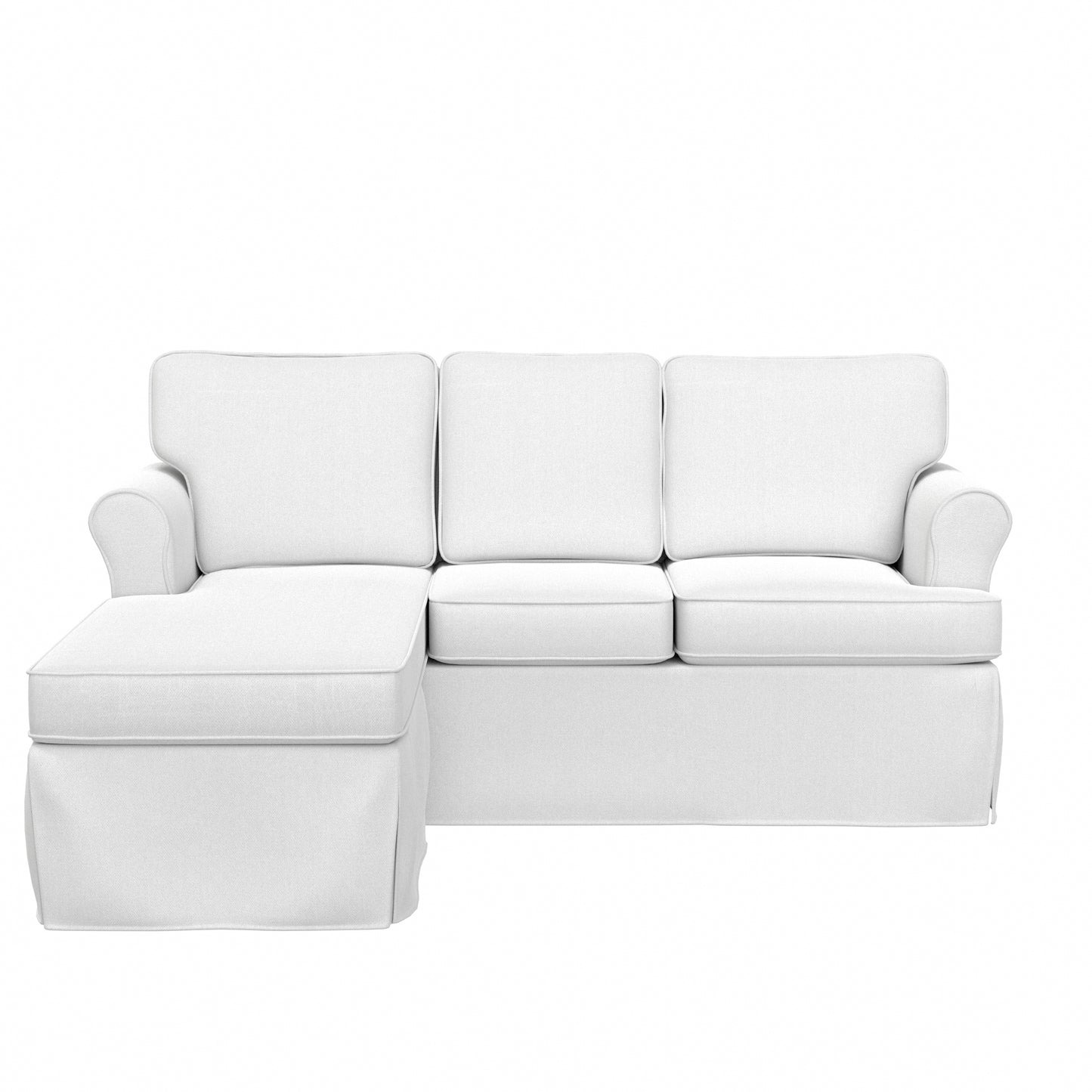 Hillsdale Furniture Faywood Upholstered Reversible Chaise Sectional, Snow White