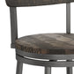 Hillsdale Furniture Jennings Wood and Metal Counter Height Swivel Stool, Rubbed Pewter Metal with Weathered Gray Wood