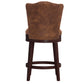 Hillsdale Furniture Edenwood Wood Counter Height Swivel Stool, Chocolate with Chestnut Faux Leather