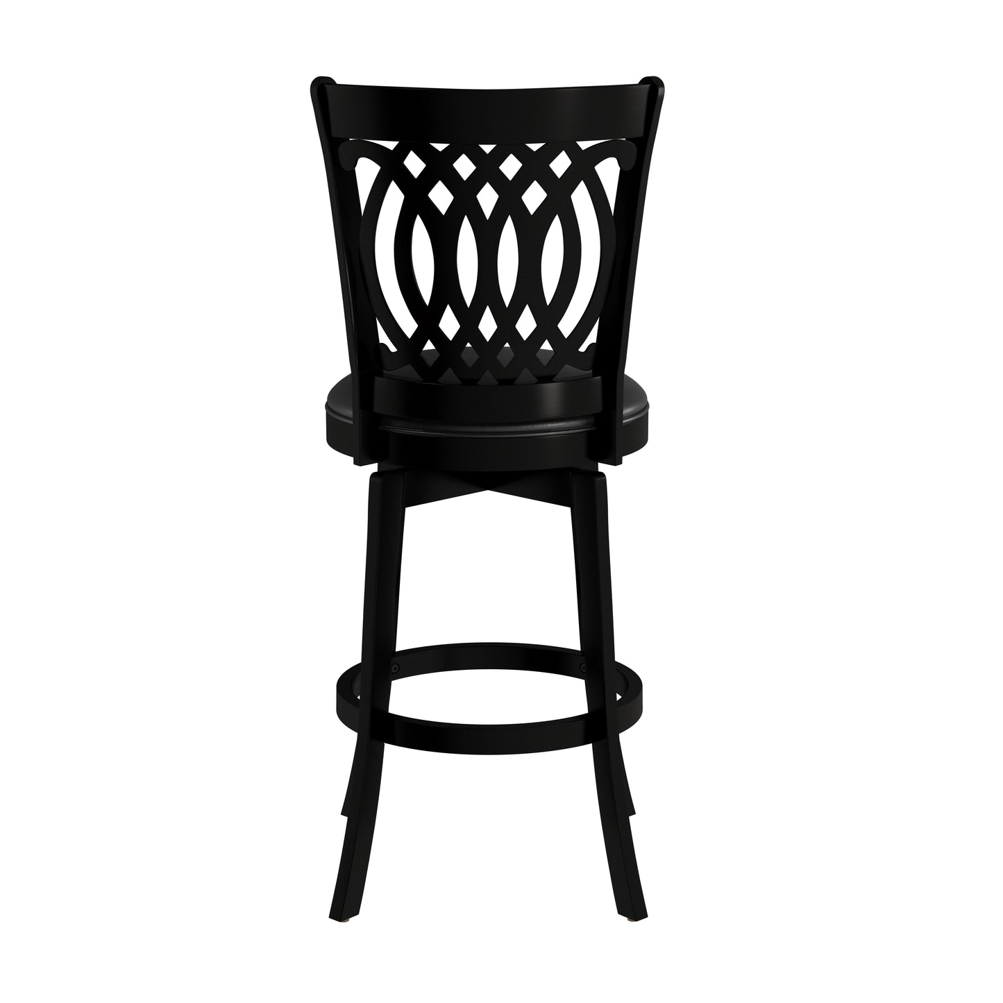 Hillsdale Furniture Van Draus Wood Bar Height Swivel Stool, Black