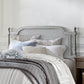 Hillsdale Furniture Melanie Wood and Cane Queen Headboard, French Gray