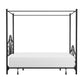 Hillsdale Furniture Dover King Metal Canopy Bed, Textured Black