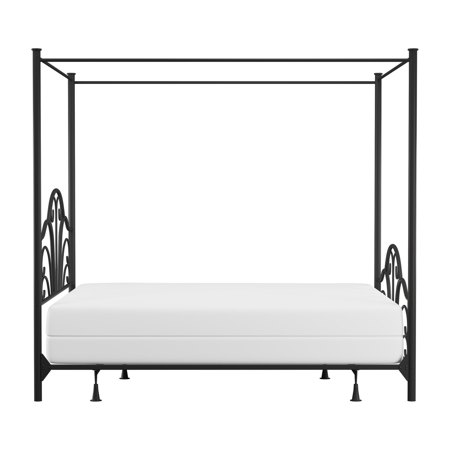 Hillsdale Furniture Dover King Metal Canopy Bed, Textured Black