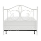 Hillsdale Furniture Ruby Full/Queen Metal Headboard with Frame, Textured White