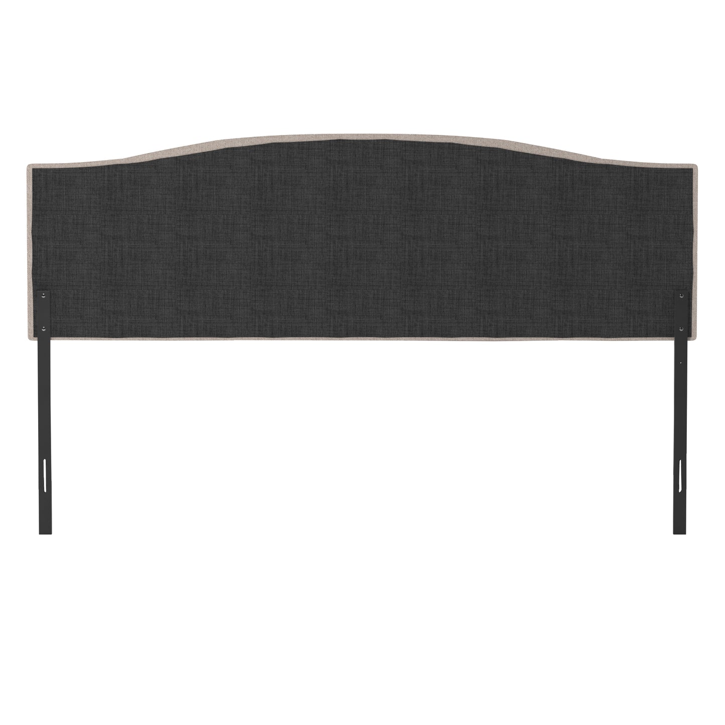 Living Essentials by Hillsdale Provence Upholstered Arch Adjustable Tufted King/Cal King Headboard, Linen Fabric