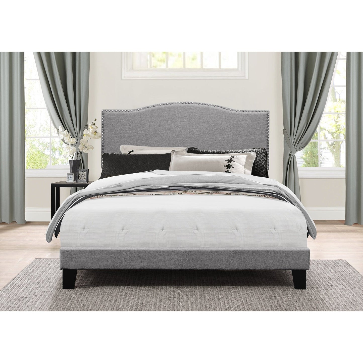 Hillsdale Furniture Kiley Full Upholstered Bed, Glacier Gray