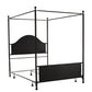 Hillsdale Furniture Cumberland King Metal Canopy Bed, Textured Black