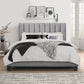 Hillsdale Furniture Crestone Upholstered Queen Platform Bed, Silver/Gray