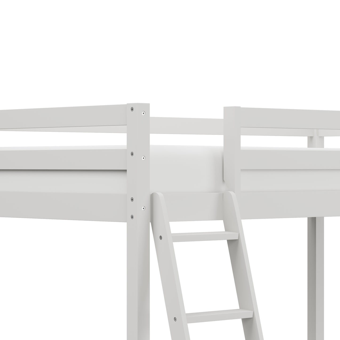 Hillsdale Kids and Teen Caspian Wood Twin Loft Bed, White