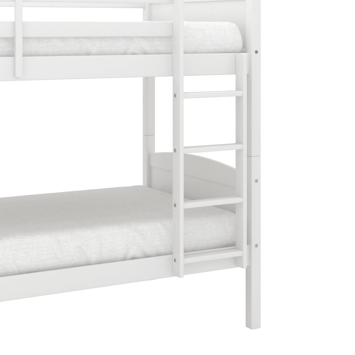 Living Essentials by Hillsdale Alexis Wood Arch Twin Over Twin Bunk Bed, White