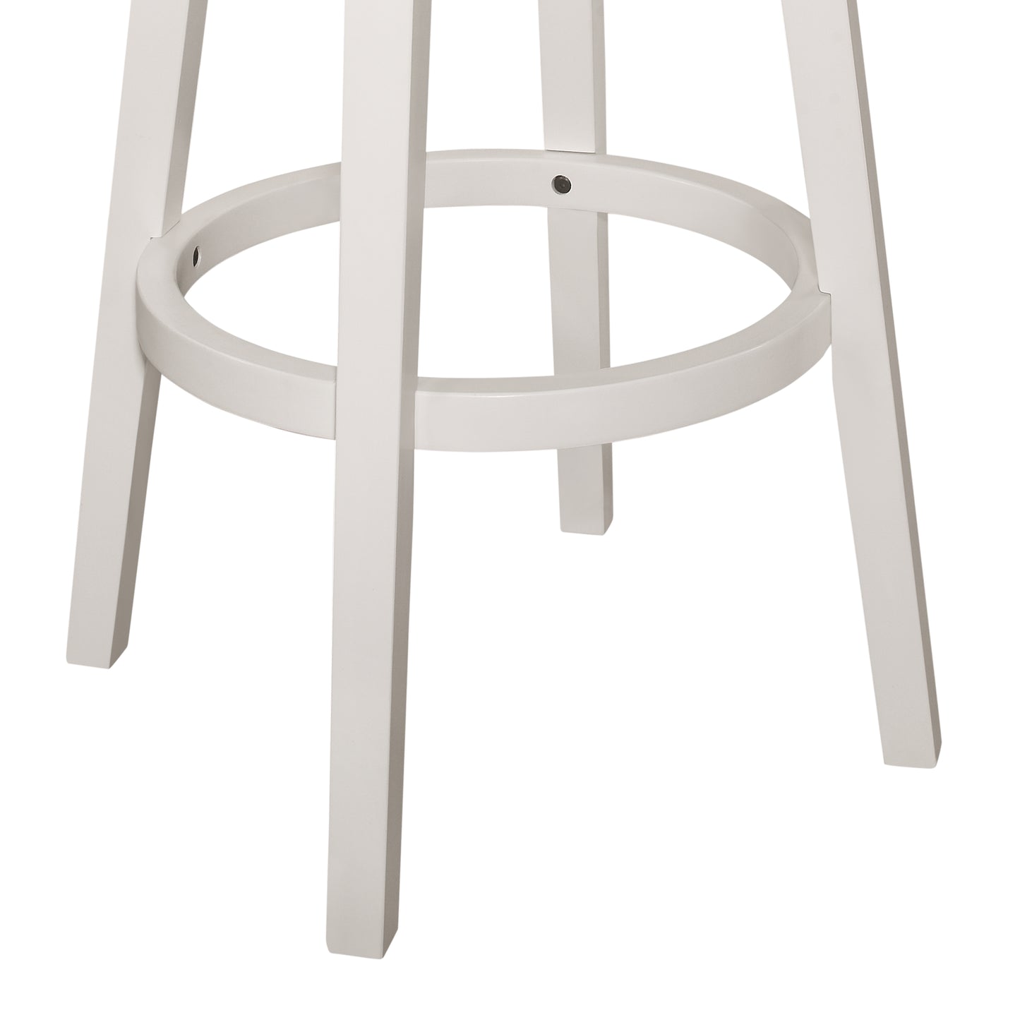 Hillsdale Furniture Gianna Wood Bar Height Swivel Stool with Upholstered Back, White