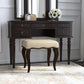 Hillsdale Furniture Hamilton Wood and Upholstered Backless Vanity Stool, Burnished Oak