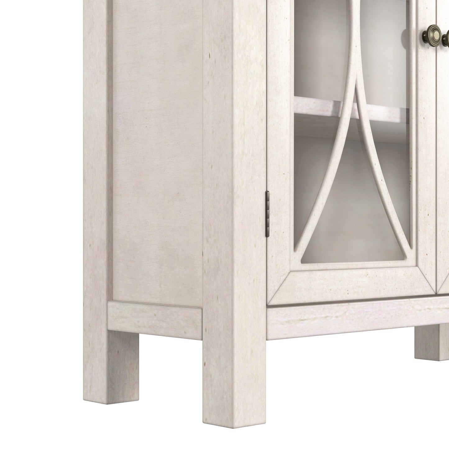 Hillsdale Furniture Bayside Wood 2 Door Console Cabinet, Antique White