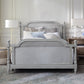 Hillsdale Furniture Melanie Wood and Cane Queen Bed, French Gray