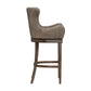 Hillsdale Furniture Caydena Wood Bar Height Return Swivel Stool, Smoke Brown