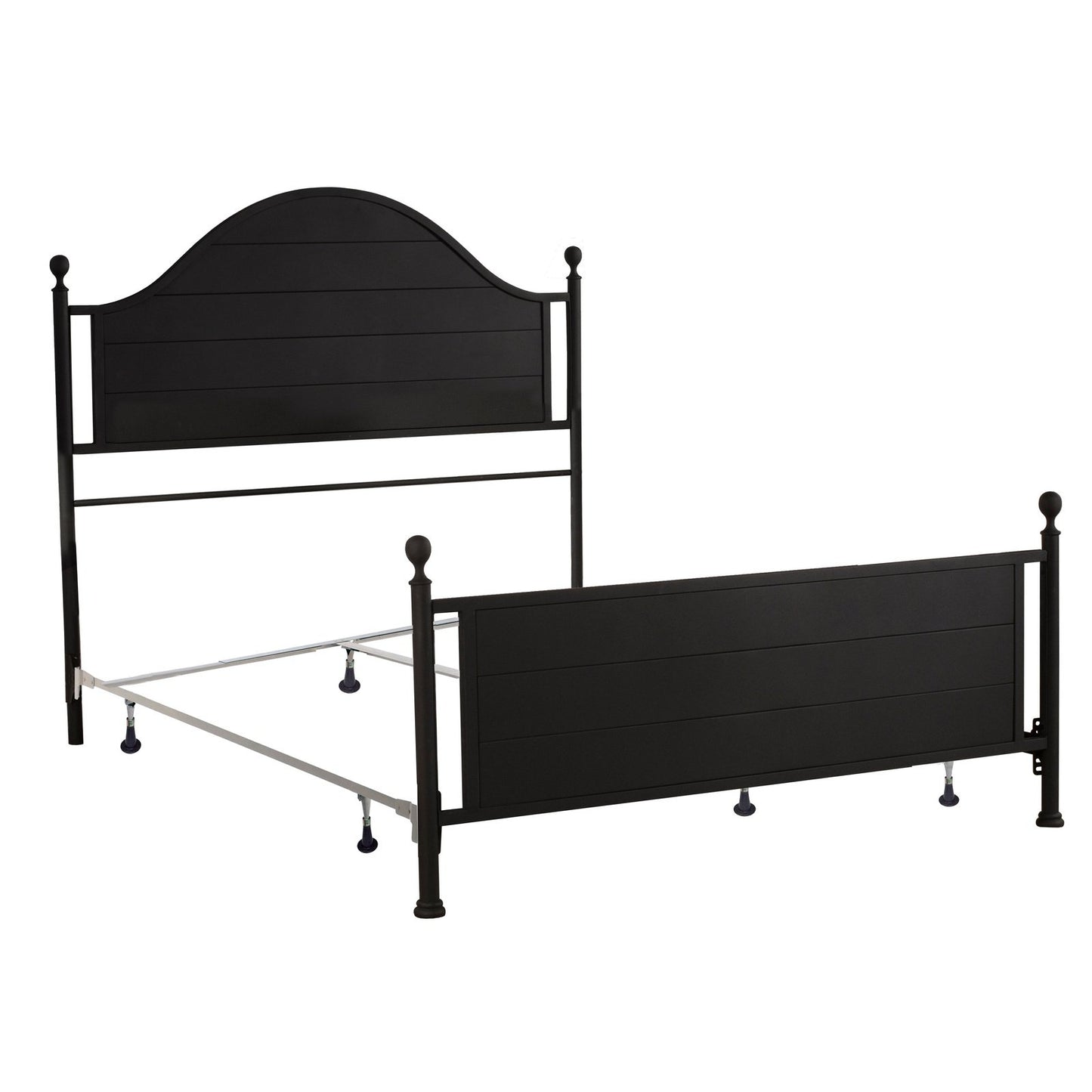 Hillsdale Furniture Cumberland Queen Metal Bed, Textured Black