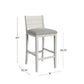 Hillsdale Furniture Fowler Wood Bar Height Stool, Sea White