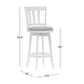 Hillsdale Furniture Presque Isle Wood Bar Height Swivel Stool, White