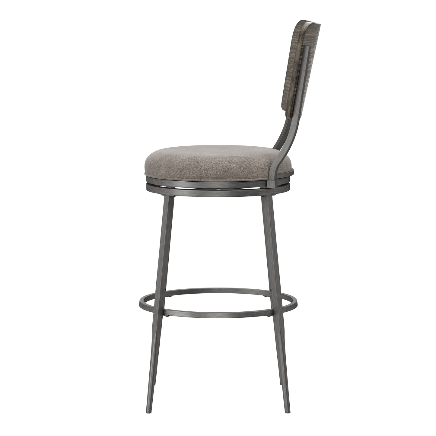 Hillsdale Furniture Garren Metal Bar Height Swivel Stool, Rubbed Pewter