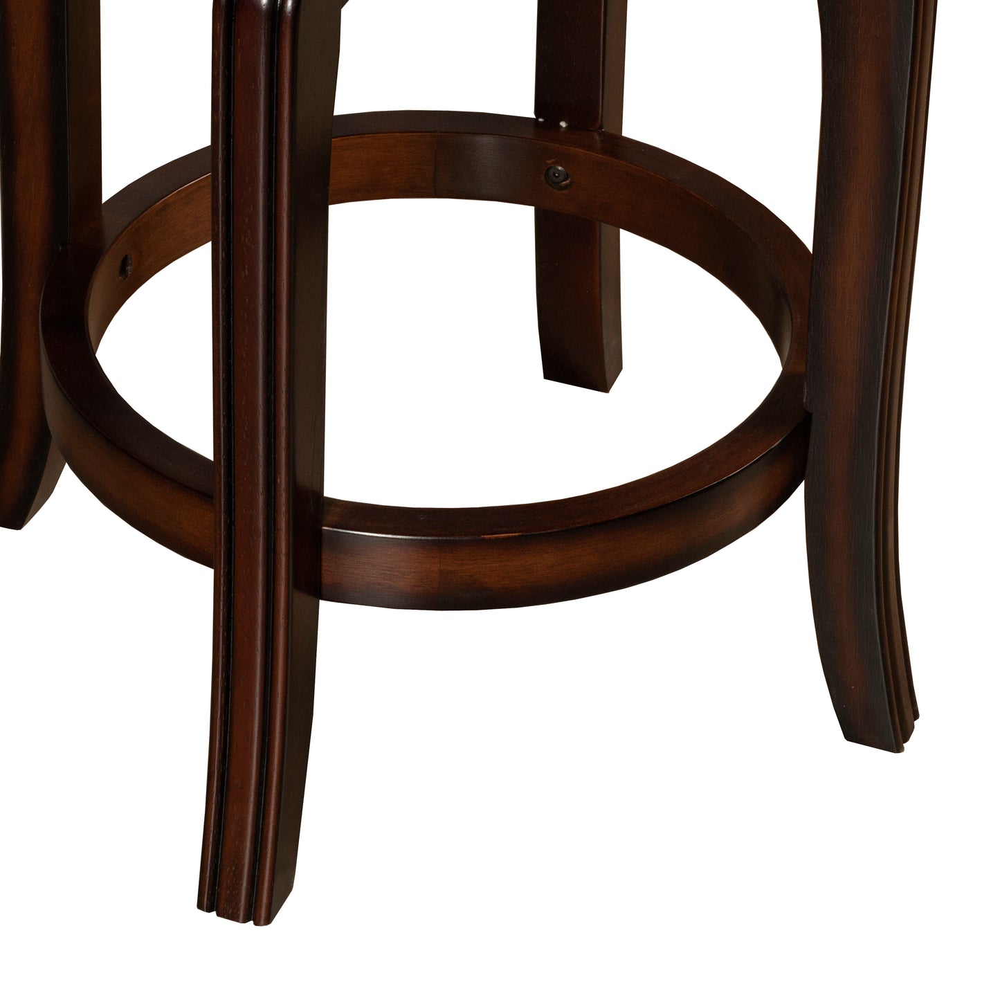 Hillsdale Furniture Napa Valley Wood Counter Height Swivel Stool, Dark Brown Cherry with Dark Brown Faux Leather