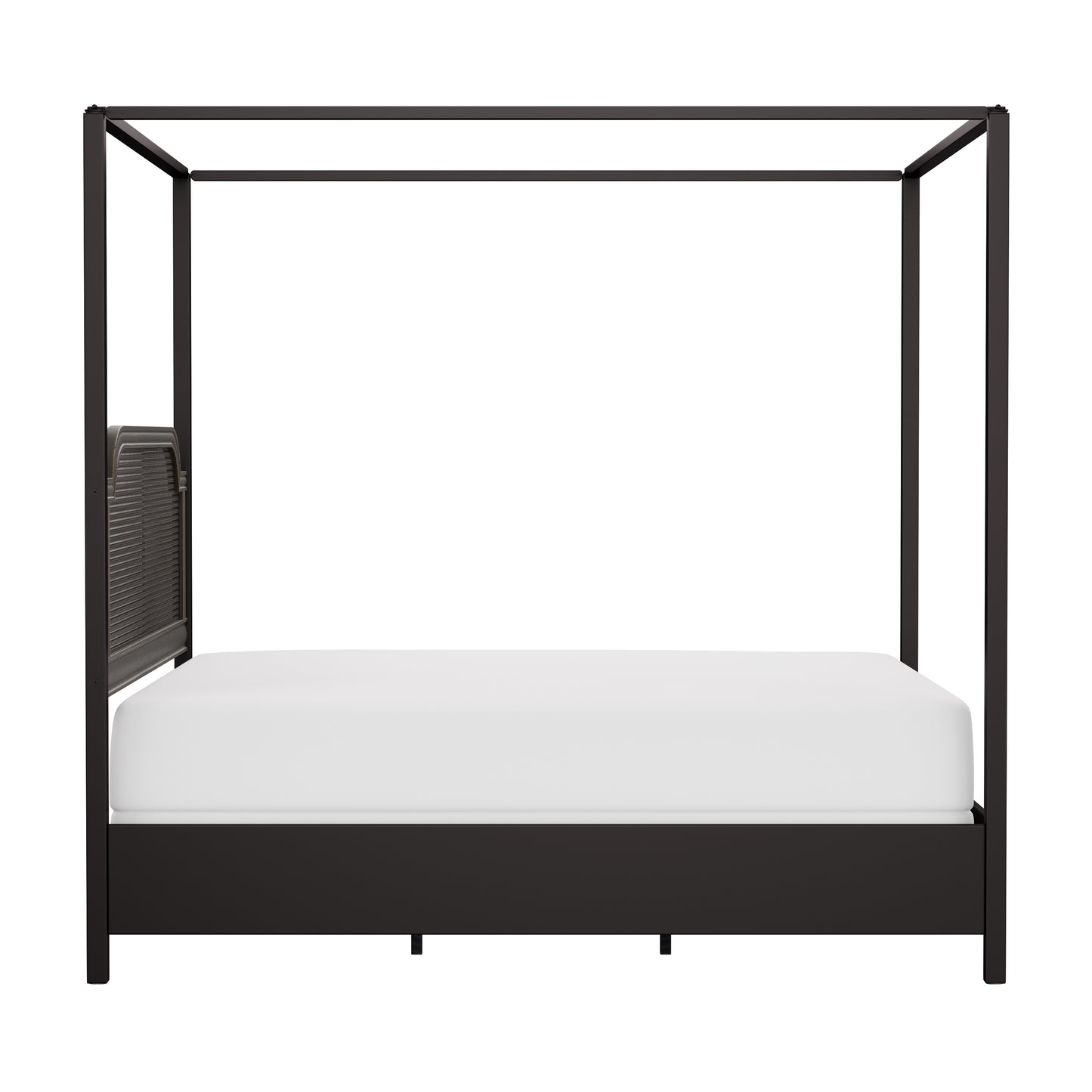 Hillsdale Furniture Melanie Wood and Metal King Canopy Bed, Oiled Bronze