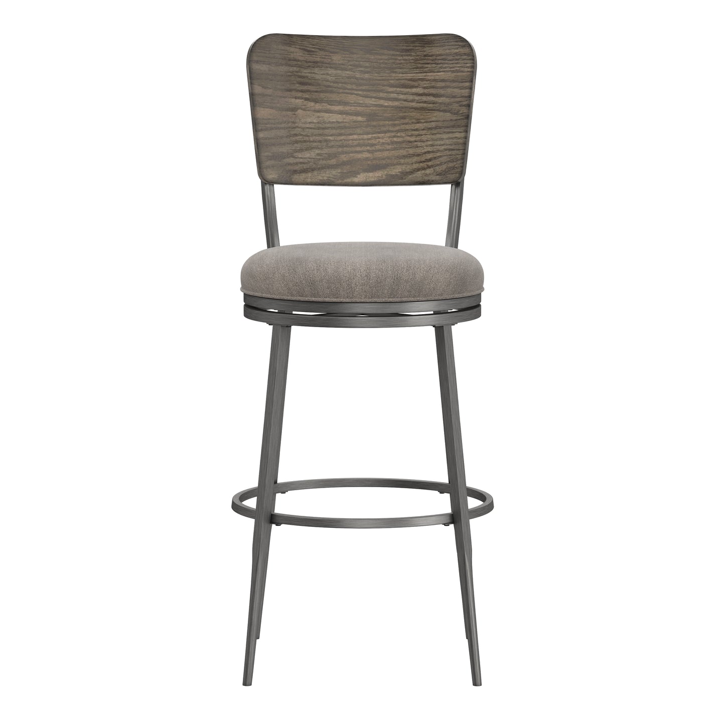 Hillsdale Furniture Garren Metal Bar Height Swivel Stool, Rubbed Pewter