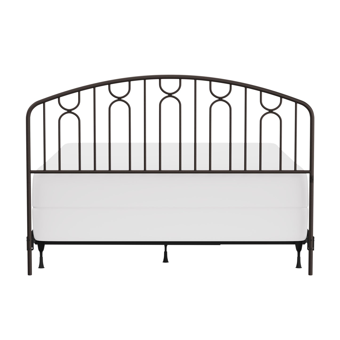 Hillsdale Furniture Riverbrooke Metal Arch Scallop Full/Queen Headboard with Frame, Bronze