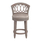 Hillsdale Furniture Adelyn Wood Counter Height Swivel Stool, Antique Gray wash with Putty Beige Fabric