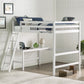 Hillsdale Kids and Teen Caspian Full Loft Bed with Hanging Nightstand, White