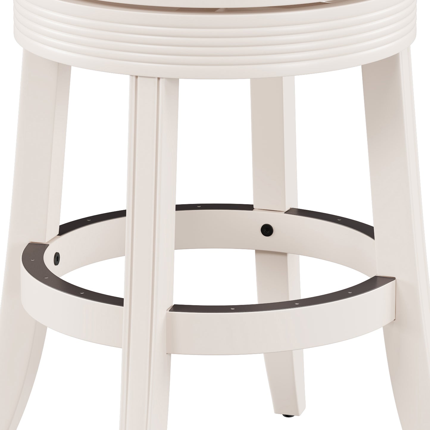 Hillsdale Furniture Tillman Wood Backless Counter Height Swivel Stool, White