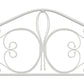 Hillsdale Furniture Ruby Full/Queen Metal Headboard, Textured White