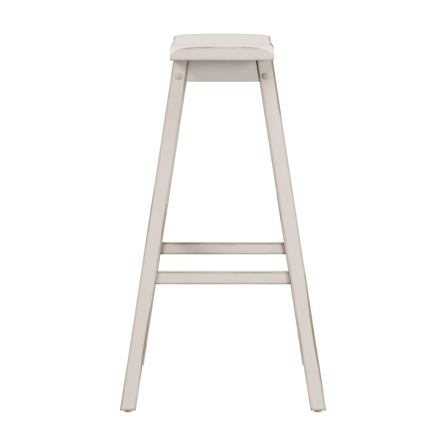 Hillsdale Furniture Moreno Wood Backless Bar Height Stool, Sea White