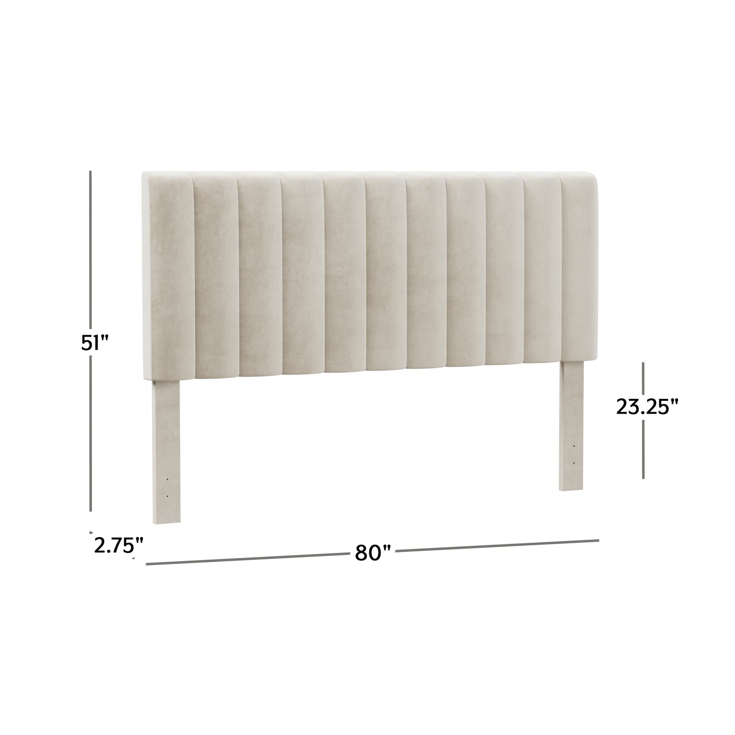 Hillsdale Furniture Crestone Upholstered King Headboard, Cream