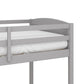 Living Essentials by Hillsdale Alexis Wood Arch Twin Loft Bed with Desk, Gray