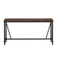 Hillsdale Furniture Trevino Metal Sofa Table with Wood Top, Distressed Walnut/ Copper Brown