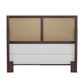 Hillsdale Furniture Serena Wood and Cane Panel Full/Queen Headboard with Frame, Chocolate