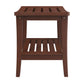 Hillsdale Furniture Preston Walnut Acacia Wood Shower Stool