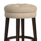 Hillsdale Furniture Krauss Wood Backless Counter Height Swivel Stool, Linen Stone