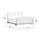 Hillsdale Furniture Claudia King Metal Bed, Matte Nickel