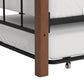 Hillsdale Furniture Madison Wood and Metal Twin Daybed with Roll Out Trundle, Black with Cherry Posts