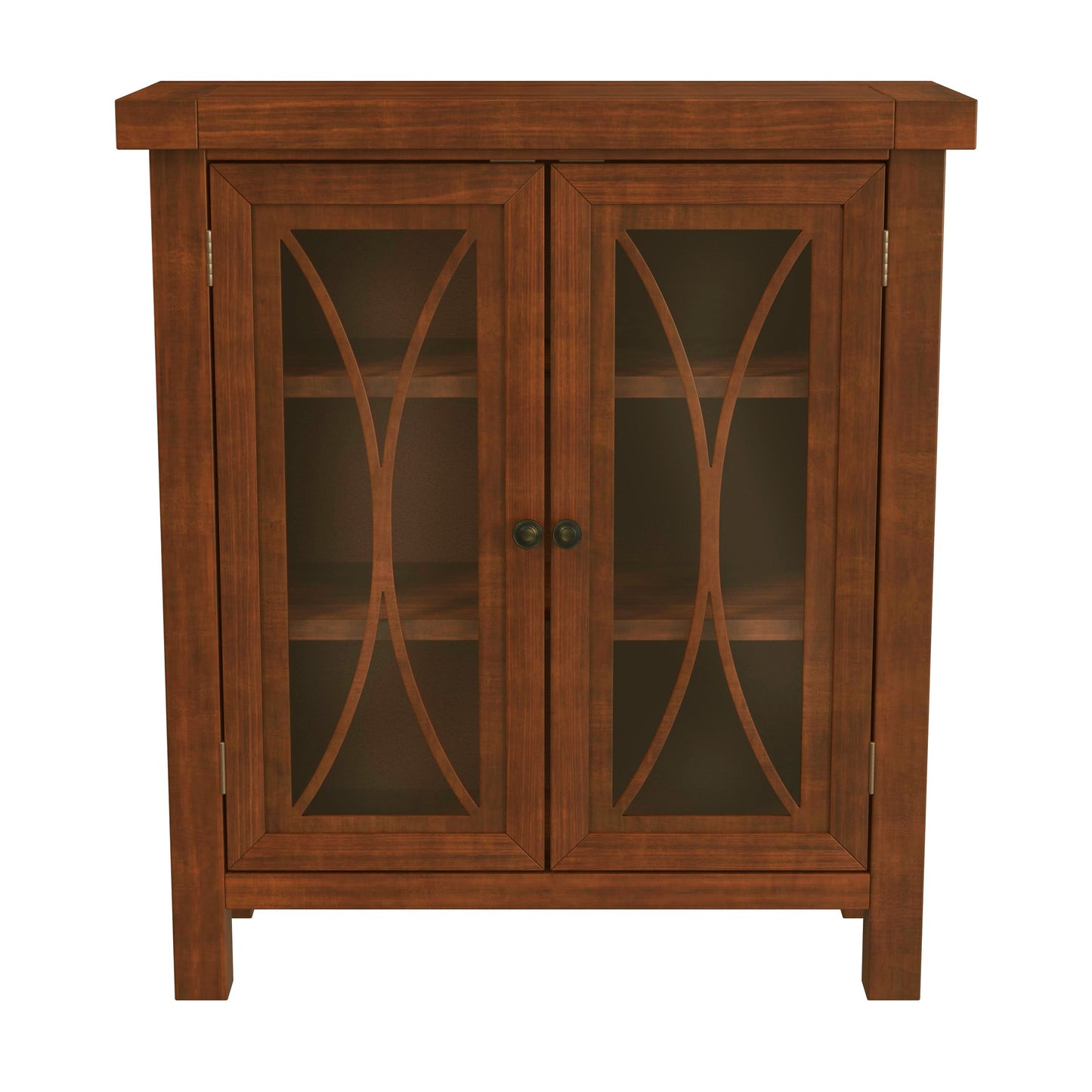 Hillsdale Furniture Bayside Wood 2 Door Console Cabinet, Rustic Mahogany