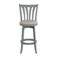 Hillsdale Furniture Savana Wood Bar Height Swivel Stool, Blue Wire Brush