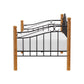 Hillsdale Furniture Winsloh Metal Twin Daybed with Oak Wood Posts, Black