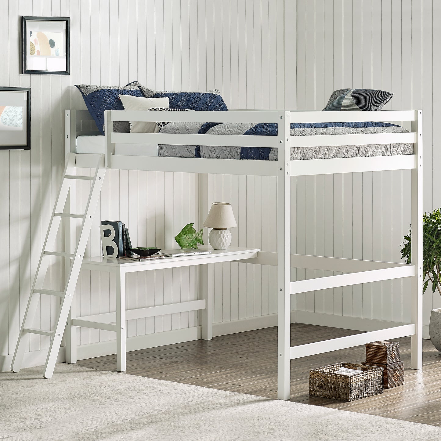 Hillsdale Kids and Teen Caspian Full Loft Bed, White