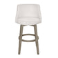 Hillsdale Furniture Stonebrooke Wood and Upholstered Bar Height Swivel Stool, Champagne