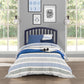 Hillsdale Furniture Carolina Wood Twin Headboard with Frame, Navy