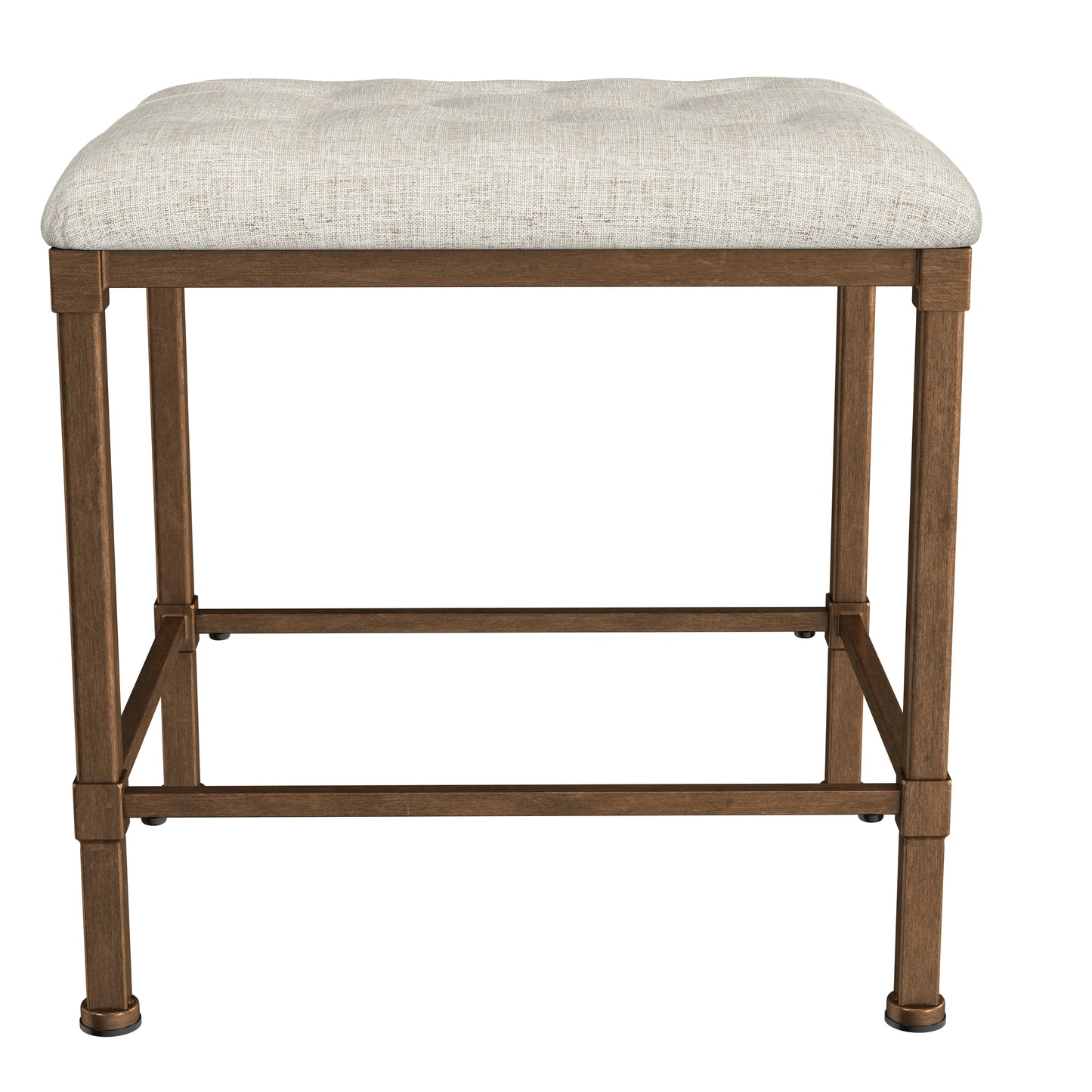 Hillsdale Furniture Katherine Backless Metal Vanity Stool, Golden Bronze