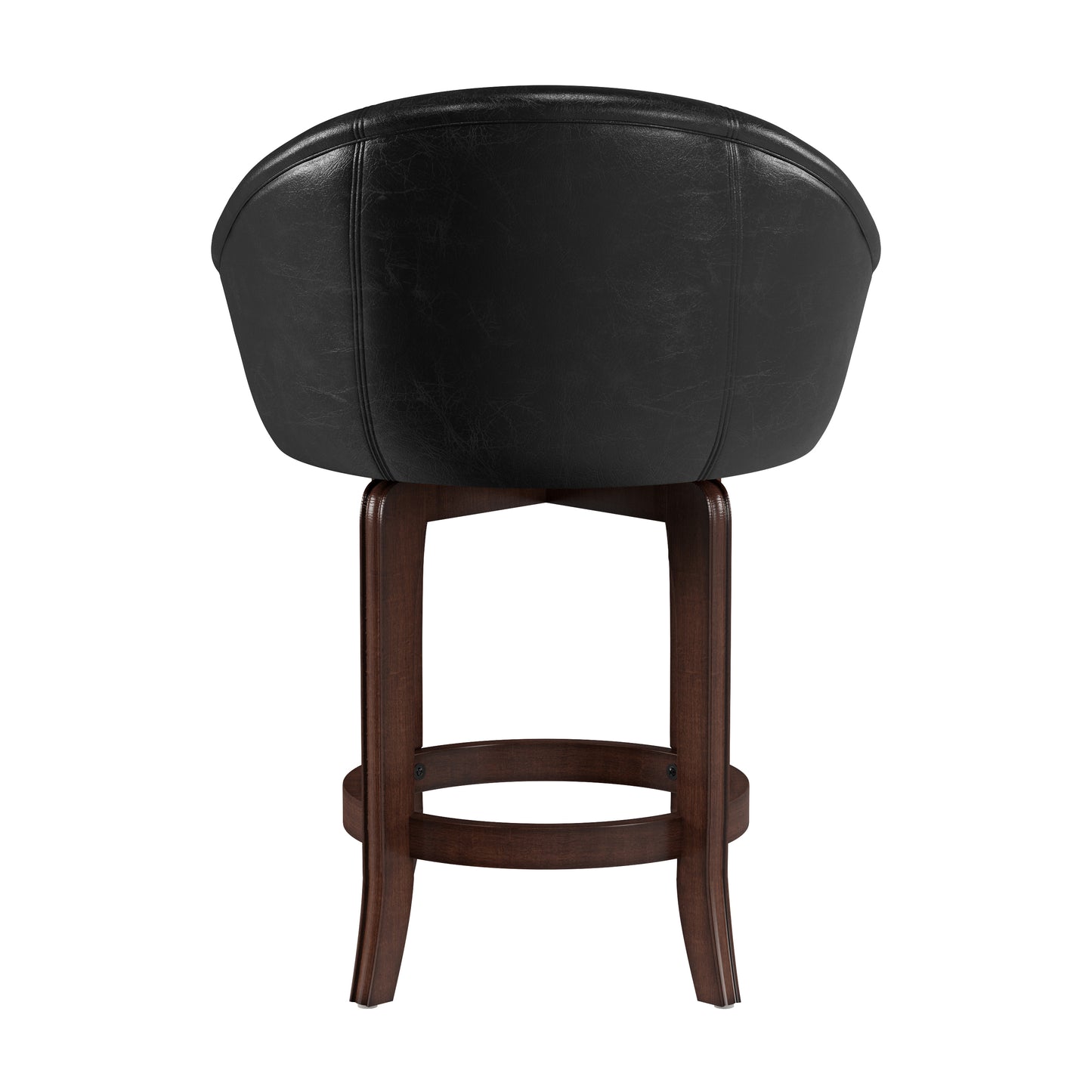 Hillsdale Furniture Dartford Wood Counter Height Swivel Stool, Dark Brown Cherry