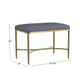 Hillsdale Furniture Wimberly Modern Backless Metal Vanity Stool, Gold with Blue Fabric